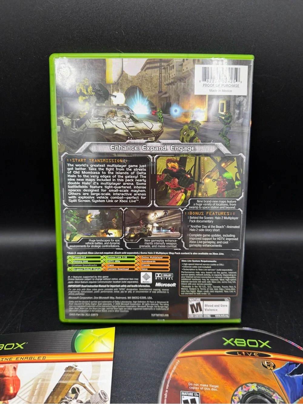 Halo 2 Multiplayer Map Pack (Microsoft Xbox) Game Case Manual Tested And Working